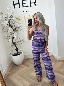 SHE Zigzag pants missoni style paars